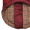 doublure motif pied de poule du manteau pour chien bordeaux avec harnais intégré Donavan Puppia