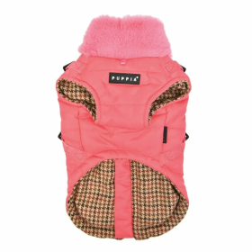 Manteau pour chien rose avec harnais intégré Donavan Puppia de face