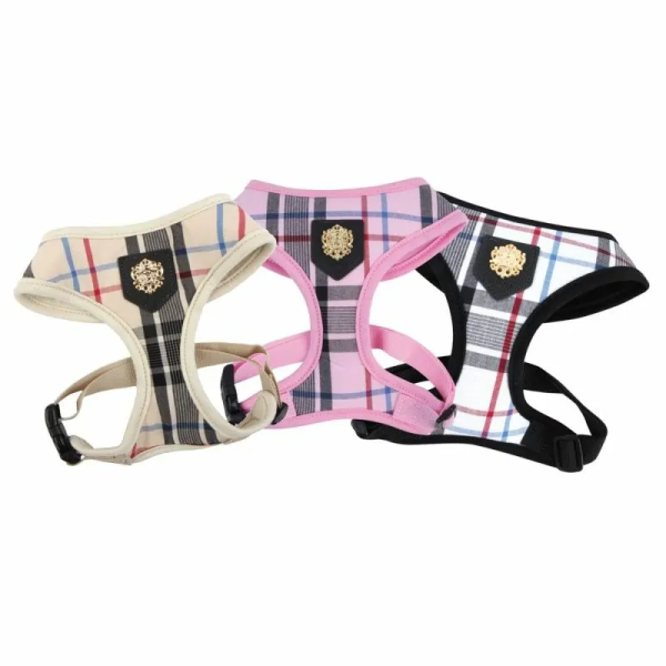 harnais pour chien beige Junior Puppia disponible en rose ou noir
