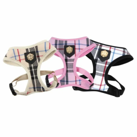 harnais pour chien noir Junior Puppia disponible en beige ou rose