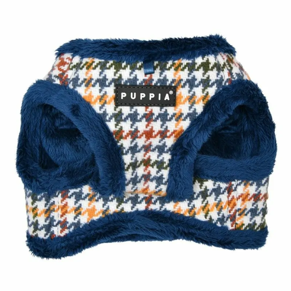 Harnais Veste pour chien bleu KENT Puppia de face