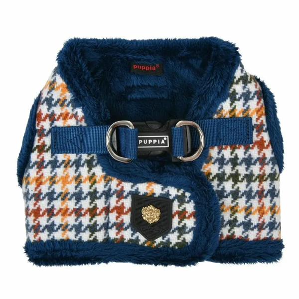 Harnais Veste pour chien bleu KENT Puppia de dos