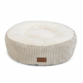 coussin pour chien gris crème en velours cotelé Designed by Lotte