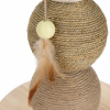griffoir pour chat globes elio designed by lotte avec jouet balle et plumes
