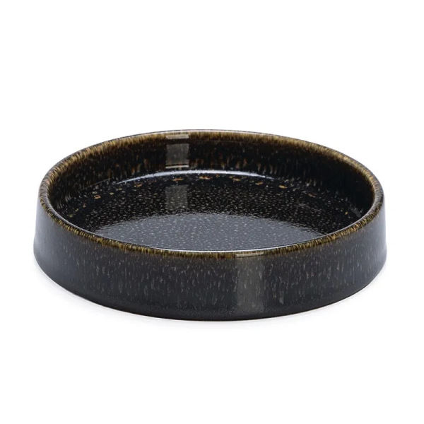 gamelle pour chat noire en céramique jace designed by lotte