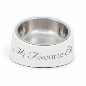 gamelle pour chat blanche my favorite cat designed by lotte