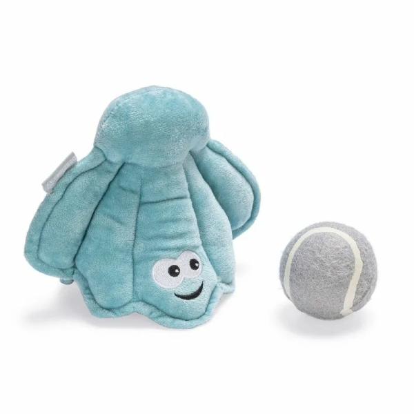 peluche de fouille pour chien coquillage et balle beeztees