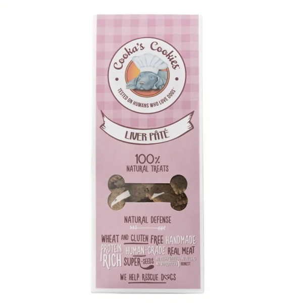 friandises pour chien paté de foie forme carrée cooka's cookies dans emballage
