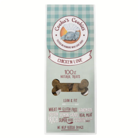 friandises pour chien au poulet en forme coeur cooka's cookies dans emballage