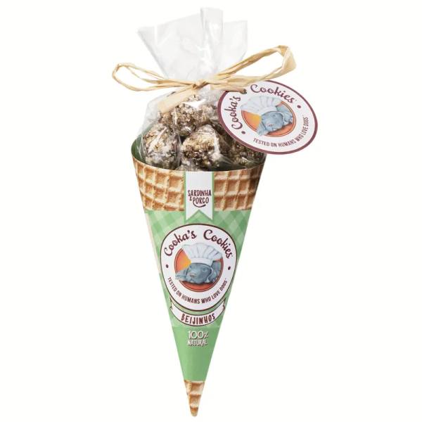 friandises pour chien cornet porc sardine cookas cookies