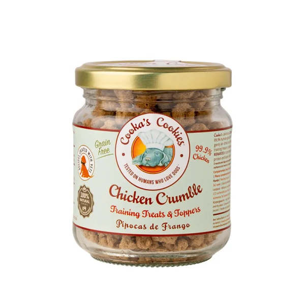 bocal de booster de repas pour chien crumble de poulet Cooka's Cookies