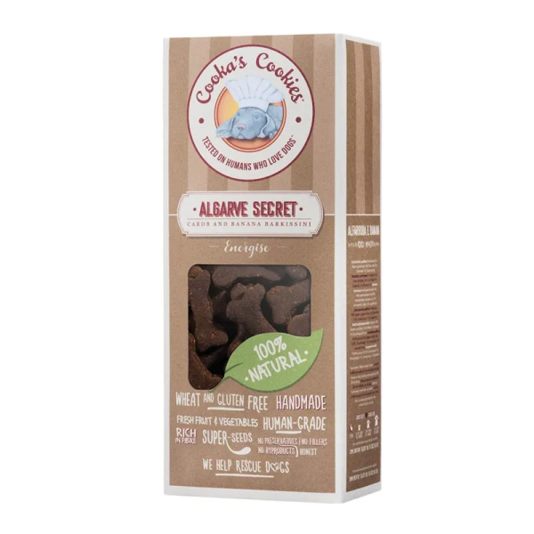 Friandises pour chien superfood le secret de l'algarve Cooka's Cookies dans emballage