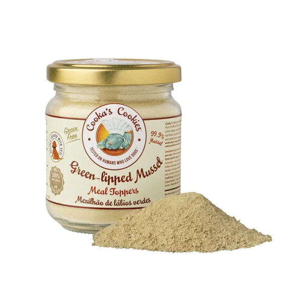 pot de booster de repas pour chien poudre de moule verte Cooka's Cookies