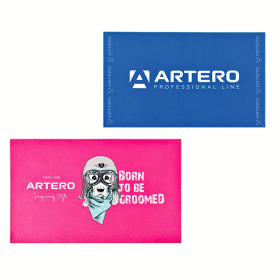 serviette en microfibre pour chien et chat artero disponible en bleu ou rose