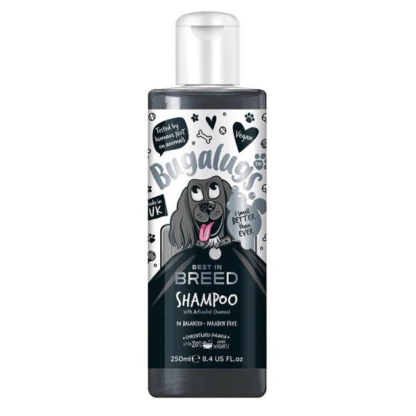 shampooing pour chien au charbon best in breed Bugalugs 250 ml