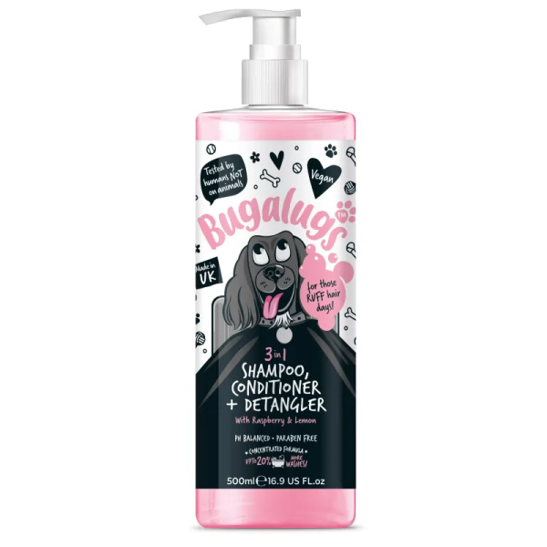 shampooing pour chien 3 en 1 Bugalugs 500 ml
