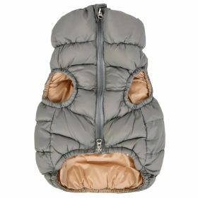 doudoune pour chien grise ultralight puppia de face