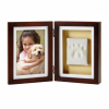 double cadre photo avec empreinte de patte chien en plâtre Pearhead