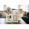 chat derriere le double cardre photo avec empreinte de patte chat pearhead