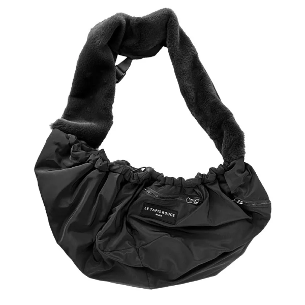 sac de transport banane pour chien noir LE BILLY LE TAPIS ROUGE PARIS