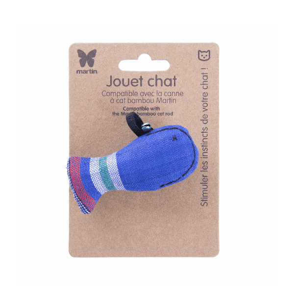 jouet chat poisson bleu martin sellier avec emballage