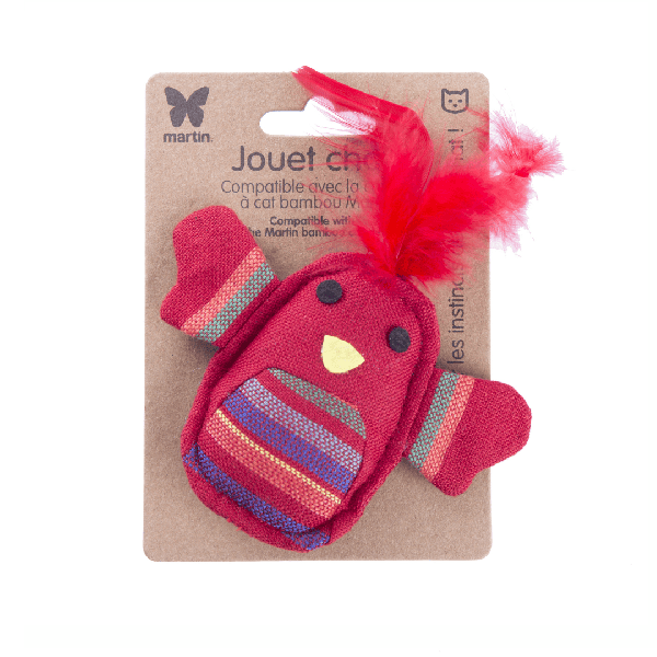 jouet pour chat poussin rouge martin sellier avec emballage