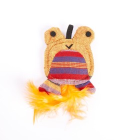 jouet pour chat grenouille jaune martin sellier