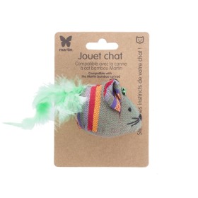 jouet pour chat souris vert martin sellier avec emballage
