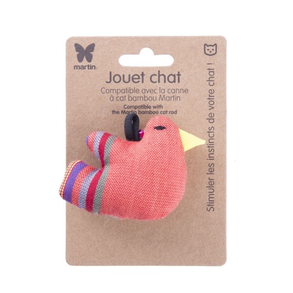 jouet chat oiseau orange martin sellier avec emballage