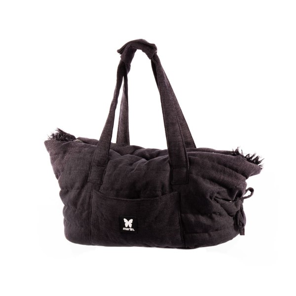 Sac de transport pour chien noir couchette toudoudou MARTIN SELLIER
