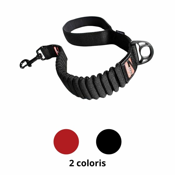 Laisse pour chien zero shock EZYDOG disponible en noir ou rouge