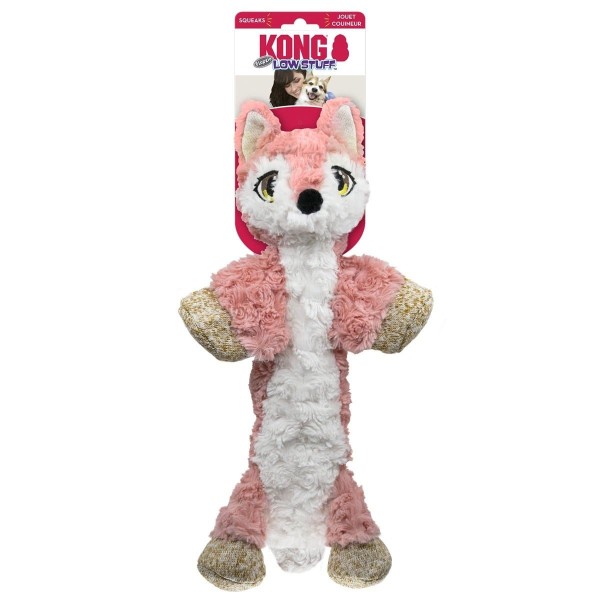 peluche pour chien  low stuff flopzie fox kong avec étiquette