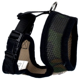 harnais chien noir air mesh doogy de profil