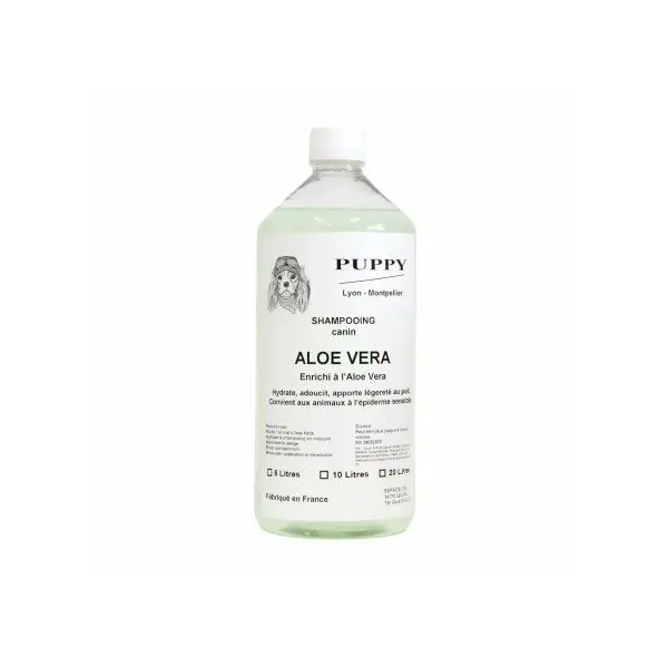 shampooing pour chien à l'aloe vera Puppy 1 litre
