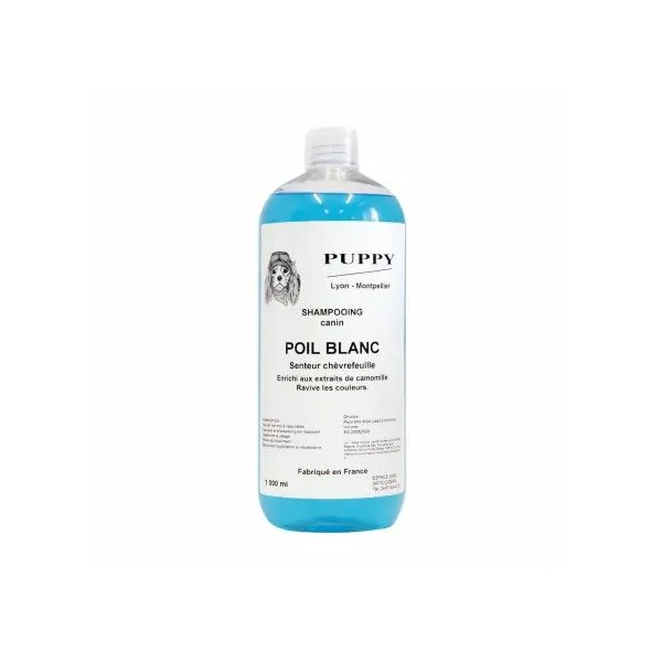 shampooing pour chien poil blanc Puppy 1 litre