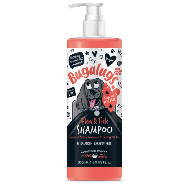 shampooing pour chien insectifuge flea and tick Bugalugs 500 ml