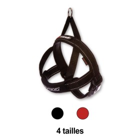 harnais pour chien noir QuickFit Ezydog disponible en noir ou rouge