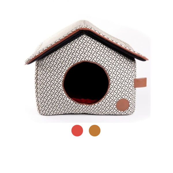 maison pour chien et chat collection avenue montaigne martin sellier disponible en rouge ou marron