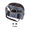 sac de transport pour chien et chat martin sellier disponible en bleu ou gris et en 2 tailles