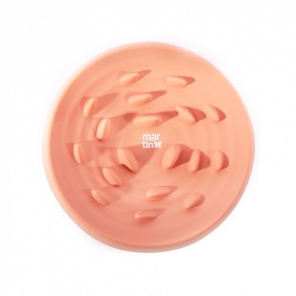 gamelle anti gouton en silicone rose pour chien et chat martin sellier