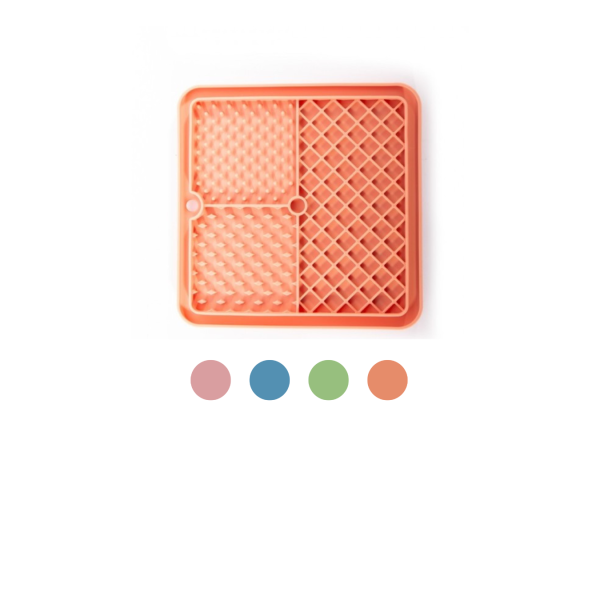 tapis de léchage en silicone trio pour chien et chat martin sellier disponible en différentes couleurs