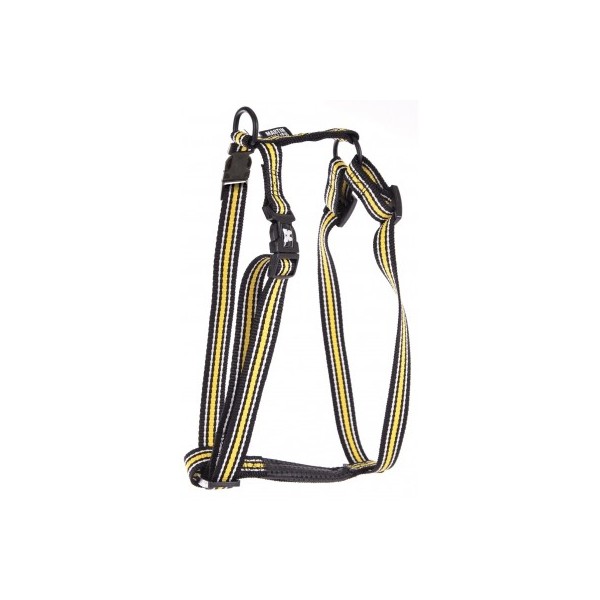 harnais pour chien rayé trio jaune martin sellier