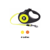 laisse pour chien rétractable sangle fluo martin sellier disponible en plusieurs couleurs et tailles