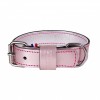collier pour chien en cuir rose dakota martin sellier