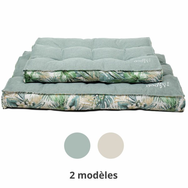 matelas pour chien Tropic Doogy disponible en vert ou beige