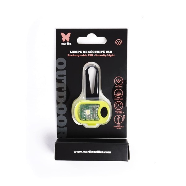lampe de sécurité usb jaune martin sellier