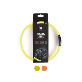 Collier pour chien lumineux LED plat martin sellier disponible en différents coloris