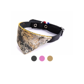 collier pour chat en cuir avec bandana Malibu Martin sellier disponible en différents coloris
