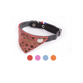 collier pour chat en cuir avec bandana miami martin sellier disponible en différents coloris