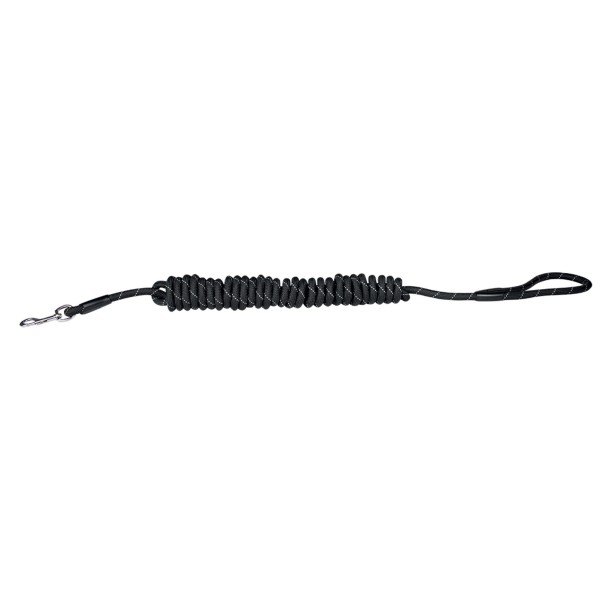 longe reflective noire pour chien classic doogy